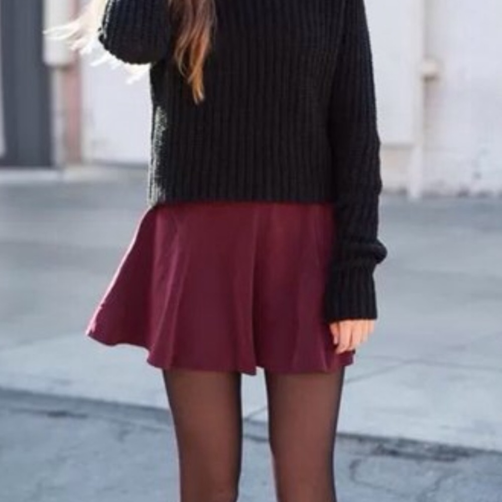 Maroon Pac Sun Skater Skirt